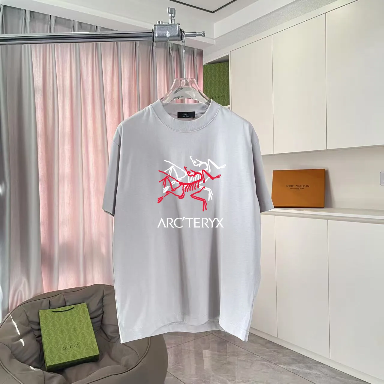 ARC'TERYX* 2025 New Arrival logo t g Same Style Size：S M L XL XXL ：Black White Blue Gray